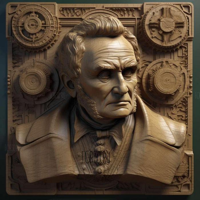 Charles Babbage 2 stl model for CNC